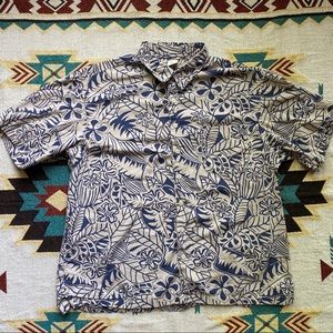 Hawaiian Beach Button Down Short Sleeve Shirt XL